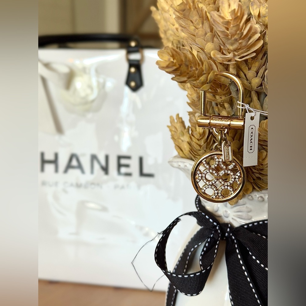 NWT Coach Pave Crystal OP Art Signature Charm (with defects)